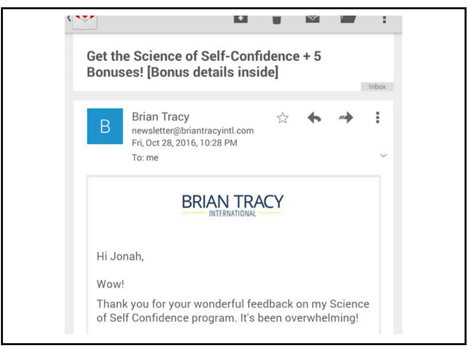 Email Marketing Subject Benefit Example