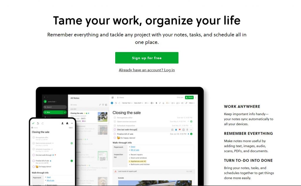 Evernote Home Page: The Ultimate Productivity Tool